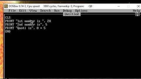 QBASIC: print statement, numbers and arithmetics
