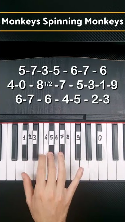 Kevin Macleod - Monkey Spinning Monkeys - Piano Tutorial #shorts