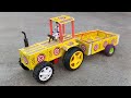 How To Make Matchbox Tractor Trolley At Home | Diy Toy Mini Tractor Trolley | Science Project