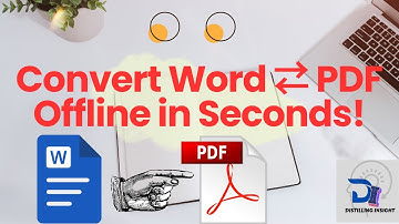 Convert Word to PDF & PDF to Word Offline – No Internet Needed!