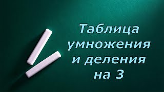 Таблица умножения 3 Таблица умножения 3