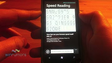Internet Explorer 9 mobile on Windows Phone Mango HTML5 test