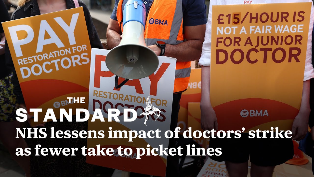 NHS lessens impact of doctors’ strike as fewer take to picket lines