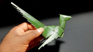 Cara Membuat Burung Daun Kelapa - Kerajinan dari daun kelapa.