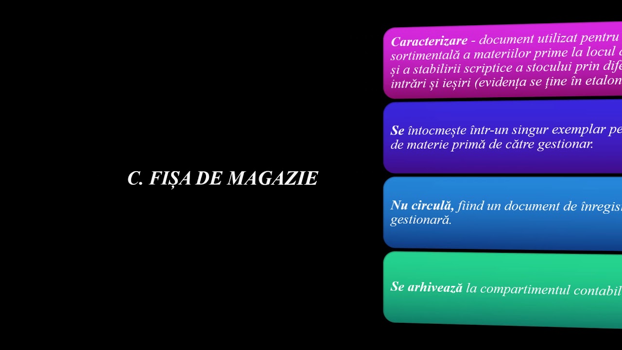 EVIDENȚA OPERATIVĂ A STOCURILOR DE MATERII PRIME