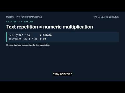Python Fundamentals — Read input and convert values