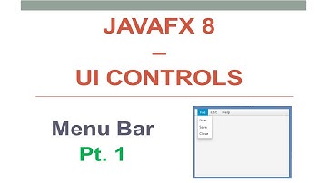 JavaFX 8 Tutorial - Menu Bar - Part 1 - #15