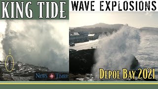 King Tide Big Wave Explosions In Depoe Bay 2021
