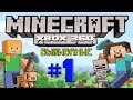 Minecraft XBOX 360 выживание #1 Строим дом.