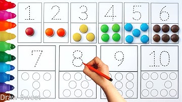 Learn numbers | 유아와 아이들을 위한 점선 숫자 1부터 10까지 따라 쓰고 영어로 읽은 법  | 숫자배우기 | 영어숫자놀이 | 유아영어교육 | 숫자세기