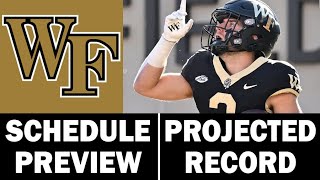 Wake Forest Football 2024 Schedule Preview & Record Projection