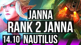 JANNA & Twitch vs NAUTILUS & Tristana (SUP) | Rank 2 Janna, 2/1/13, Rank 22 | EUW Master | 14.10