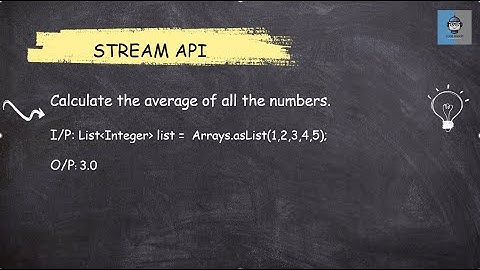 Java 8 Stream API - 31 Calculate the average of all the numbers. || Most Asked