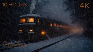 Soothing 10 Hour Blizzard on a Train | Howling Wind & Blowing Snow Ambience with Train Sounds [4K] by Outdoor Therapy 11,748 views 1 month ago 10 hours, 10 minutes