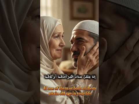 بر الوالدين و فضله علي رزق الإنسان كبير بامر الله و صلي الله و سلم علي سيدنا محمد قرآن قران كريم
