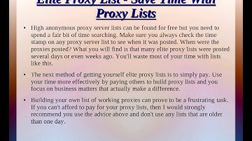 Elite proxy