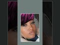 1B/Purple Pixie Human Hair Wig