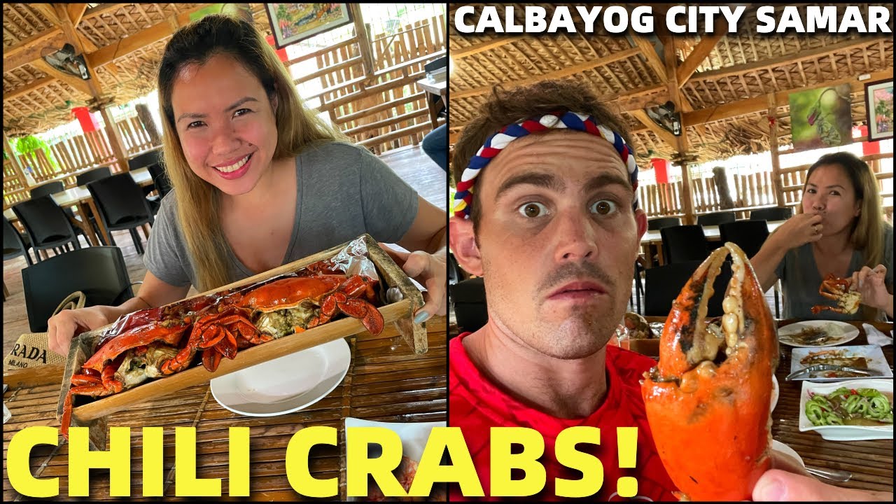 SHE LOVES GIANT CRABS - Filipino Restaurant House In Samar  AMAZING WARAY SEAFOOD