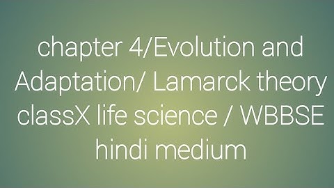 Chapter 4 Evolution and Adaptation Lamarck theory class 10 life science WBBSE (hindi version)