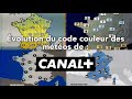 Remake lvolution du code couleur des mtos de canal  entre 1984 et 2024 