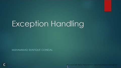Exception Handling in Java |Urdu