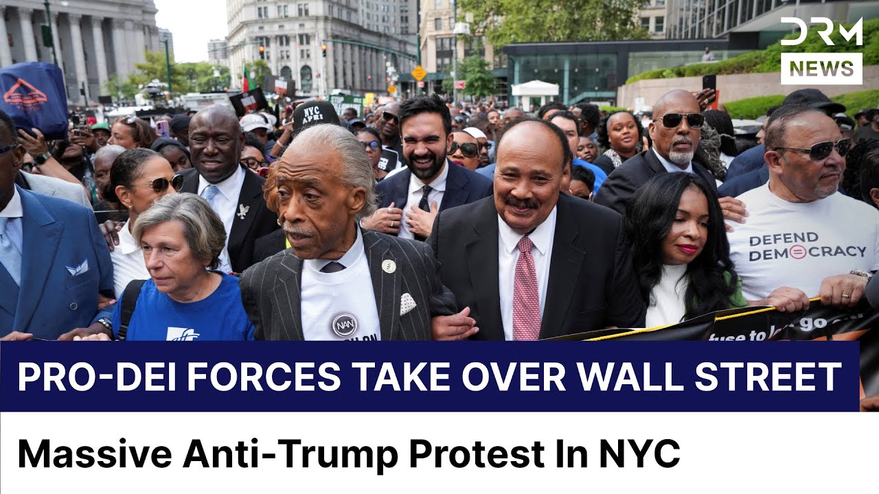 WATCH: Sharpton, Zohran Mamdani & MLK III Lead Epic Anti-Trump DEI March on Wall Street | AM1G
