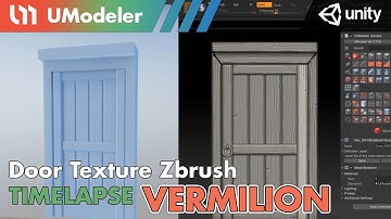 3D Modeling in Unity - Timelapse of Texturing a door in Vermilion with UModeler and Zbrush