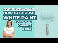 How To Choose A White Paint For Walls, Cabinets, And Trim