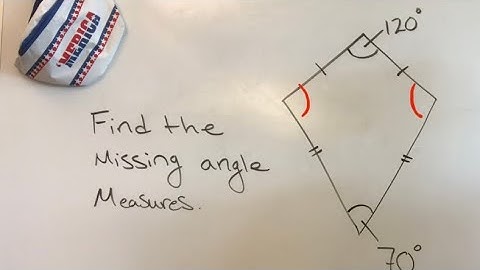 How to Find the Missing Angle to a Kite GEOMETRY