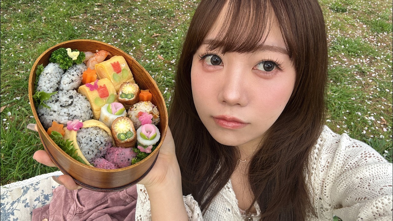 かわいすぎるお弁当作って1人お花見した　🪿🍱（大興奮）