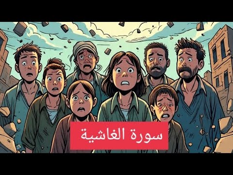 سورة الغاشية للأطفال تكرار 10مرات للحفظ ترتيل بالصور المبسطة القرآن للأطفال القرآن المصور قصص