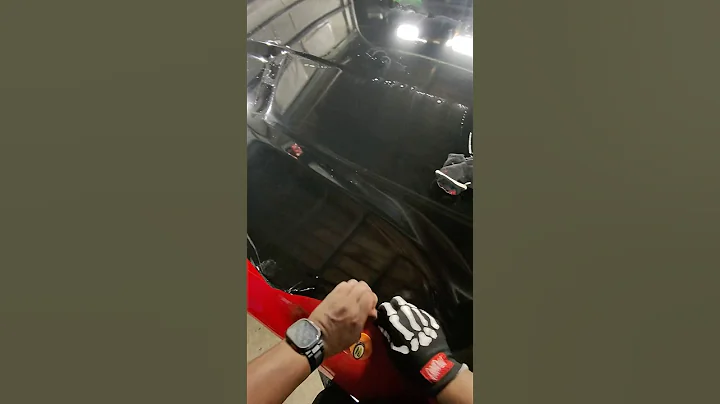 Vinyl Wrapping My Challenger’s Hood #scatpack #challenger #gloss #black #hood #wrap