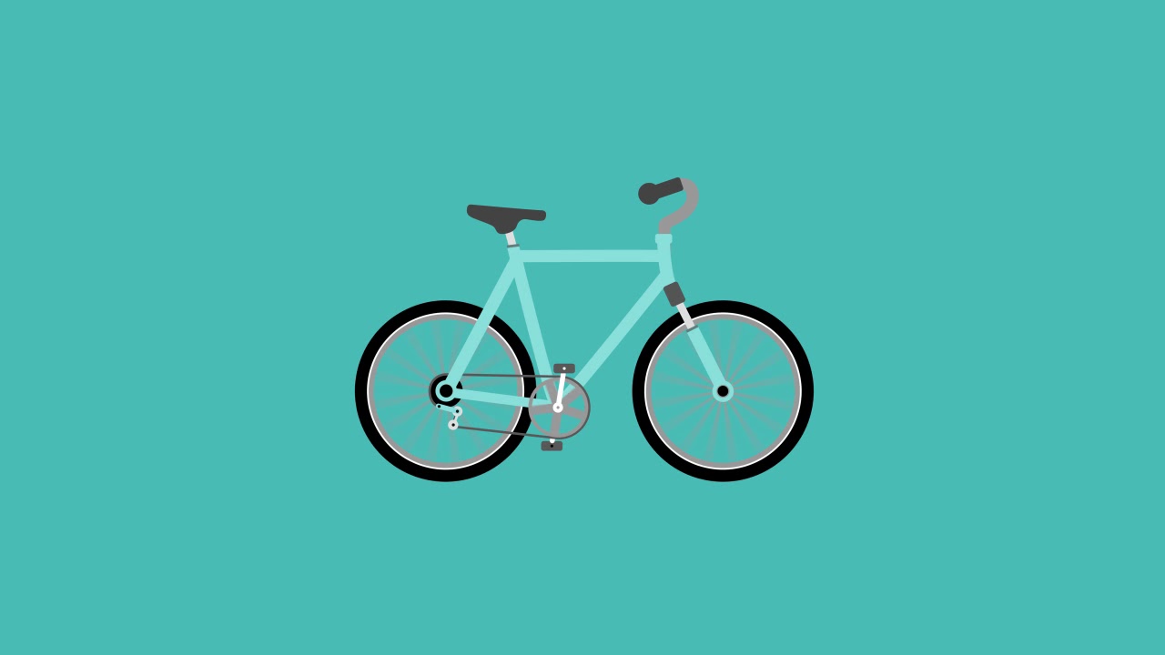 Free Green HD Bicycle Loop Animation I Bike Motion Asset Green