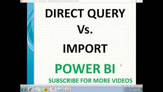 Power Bi Interview Question And Answers Difference Between Import ...