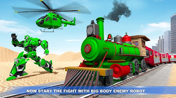 Train Robot Car Game – Helicopter Robot Game Go Jins - Robot Games and Shooting Games Gameplay