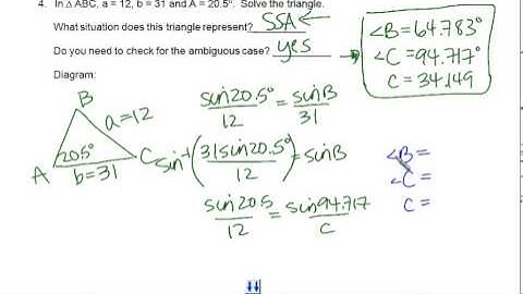 6.1 Ambiguous Case -3 scenarios