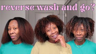 REVERSE WASH AND GO!? I BLEW OUT MY HAIR FIRST