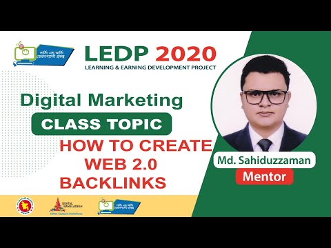 LEDP  Digital Marketing Class Topic How to Create Web 2.0 Backlinks