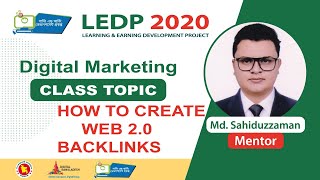 LEDP  Digital Marketing Class Topic How to Create Web 2.0 Backlinks