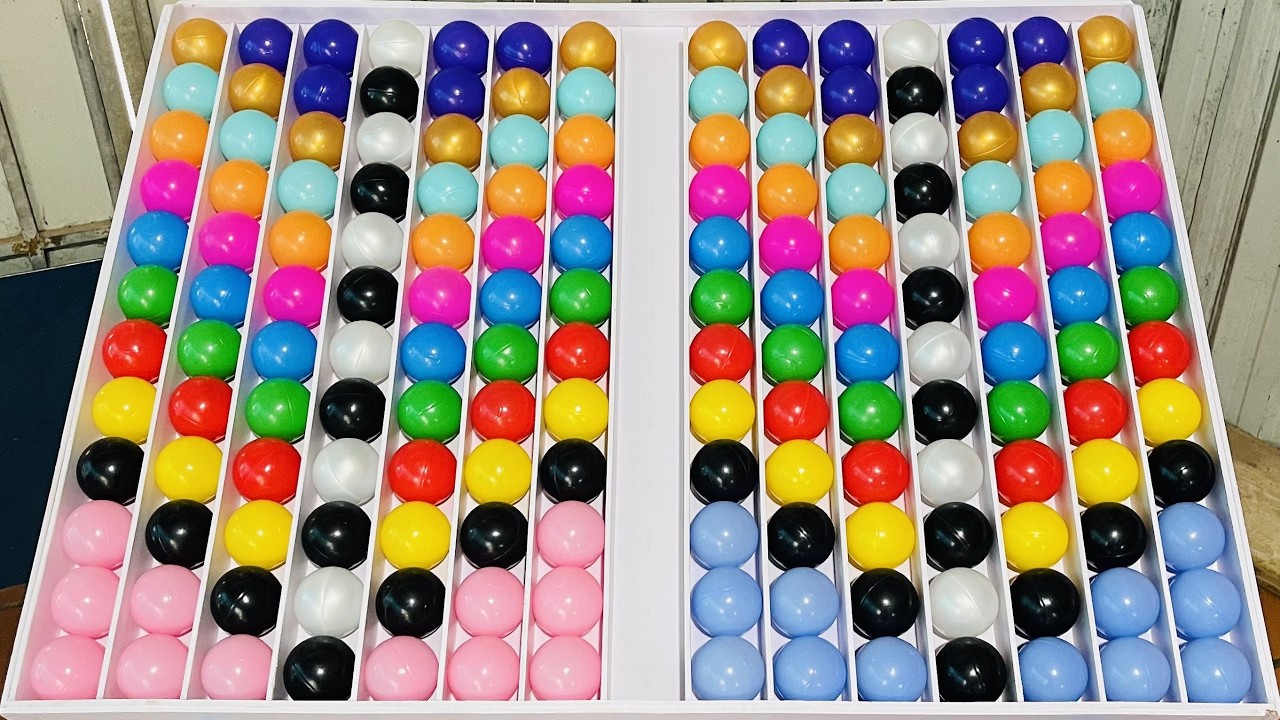 Only Geniuses Can Finish This Color Ball Puzzle! 🧠🌈 1 Mistake = Restart! #colorballs #satisfying