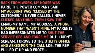 Back from work, my house was dark. The power company said my account was closed by the customer... 