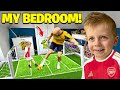 I made a football pitch in my bedroom