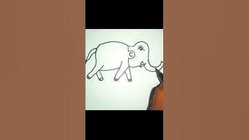 How to draw elephant step by step for beginners #art #reels #shorts #elephantdrawing