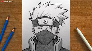Easy Anime Drawing How to Draw Kakashi Step by Step Step by Step Anime Art Sketch Tutorial