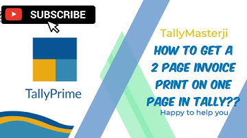 How to print Two pages invoice on one page in Tally?? #tallyprime #accounting