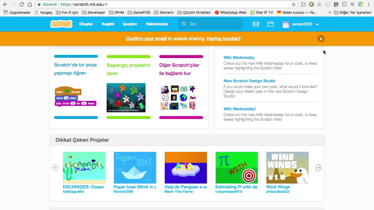 Scratch Hesabı Mail Doğrulama - YouTube