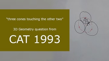 [From CAT 1993] Three identical cones with base radius 