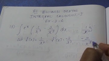 TN CLASS 12 BUSINESS MATHS INTEGERAL CALCULUS 1 EX 2.6 SUM 13