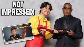 I Gave the WORLD'S LARGEST GUMMY WORM to GUS FRING!!!