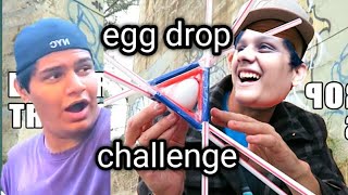 Egg Drop Challenge - brothers vs brothers/mark rober,william osman thx (FORM OUR ROOF)